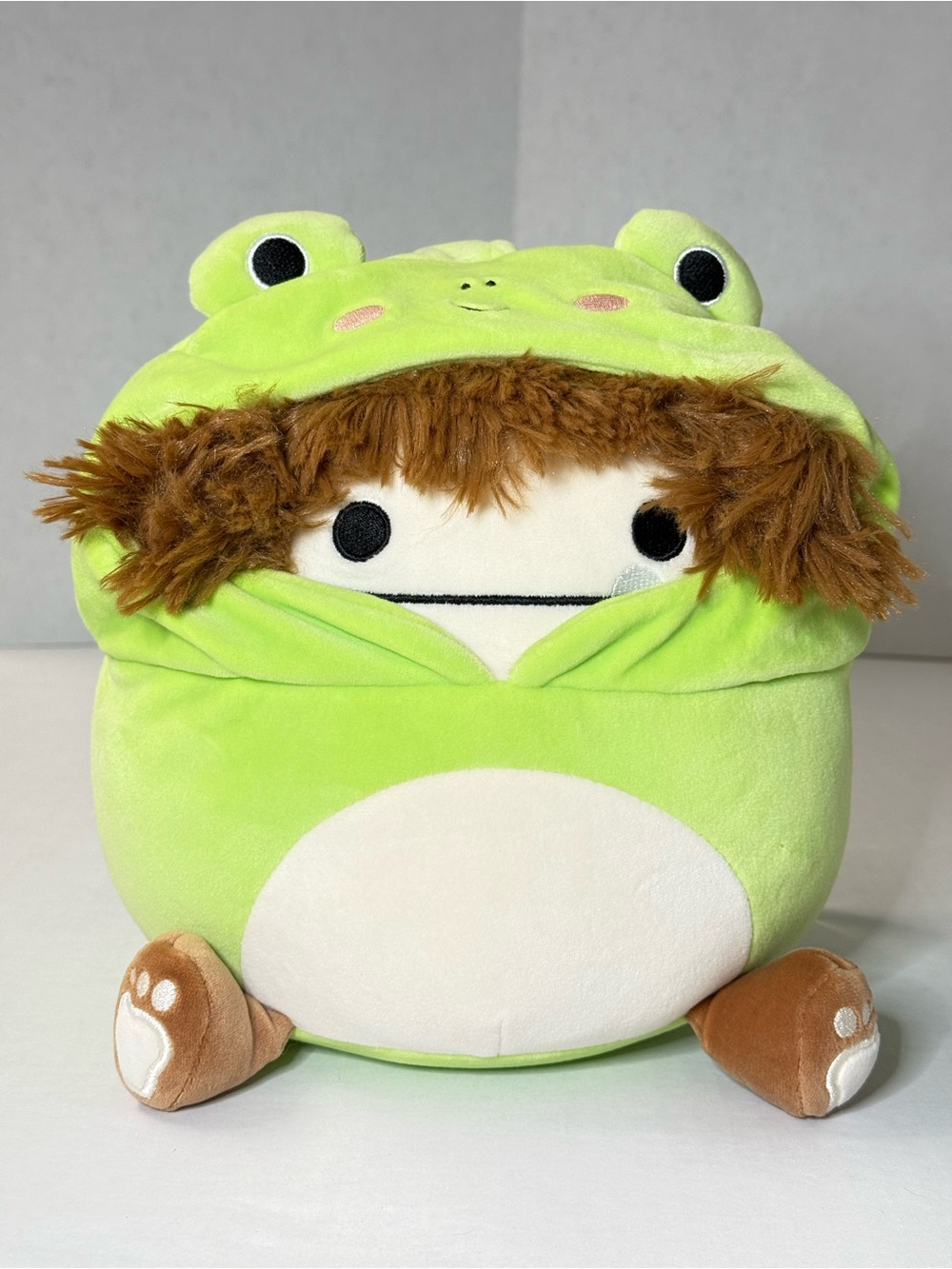 Squishmallows Epic Collection Benny the Brown Bigfoot in Frog Costume 8"